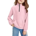 thumbnail image 3 of Coerni Girls and Toddlers' Fleece Half Zip Hoodie Sweatshirt Boys Long Sleeve Oversized Winter Warm Outerwear Trendy Clothes Top, 3 of 8