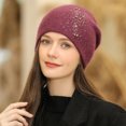 thumbnail image 3 of Wool Slouchy Knit Beanies Winter Hats for Women Soft Warm Slouch Skull Beanie Cap, 3 of 5