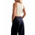 thumbnail image 4 of Women Rib Tank Top Padded Workout Top Square Neck Crop Tank Fitted Basic Camisole Tops Yellow XL, 4 of 9