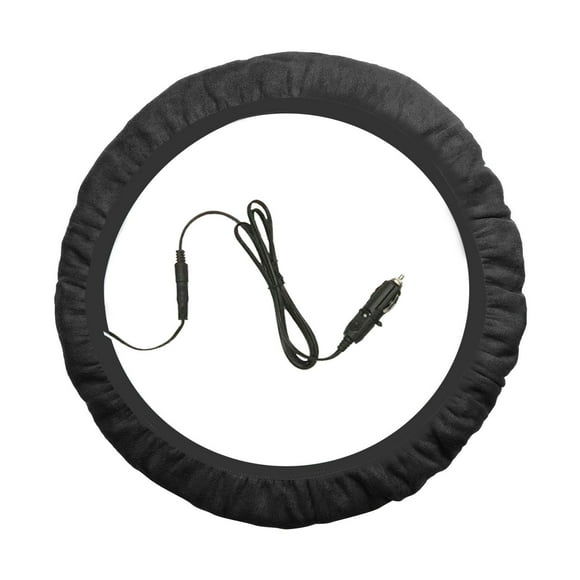 Agiferg 12-volt 15-inch Heated Steering Wheel Cover Suitable For Warm Winter