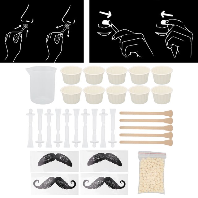 Removedor De Vello De Nariz, Herramientas Completas, Kit De Cera Para Nariz, Seguro, Indoloro, Agradable Para La Piel Para Depilación De Nariz