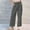 Dark Gray, variant on ZZwxWA Womens Cotton Linen Wide Leg Pants Summer High Waist Elastic Drawstring Pants Casual Flowy Lounge Trousers with Pocket