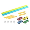 thumbnail image 1 of Pista de carreras flexible para niños con 4 autos de carrera para niños de 3 años o más. Diversión DIY versátil. Azul y verde, 1 of 9