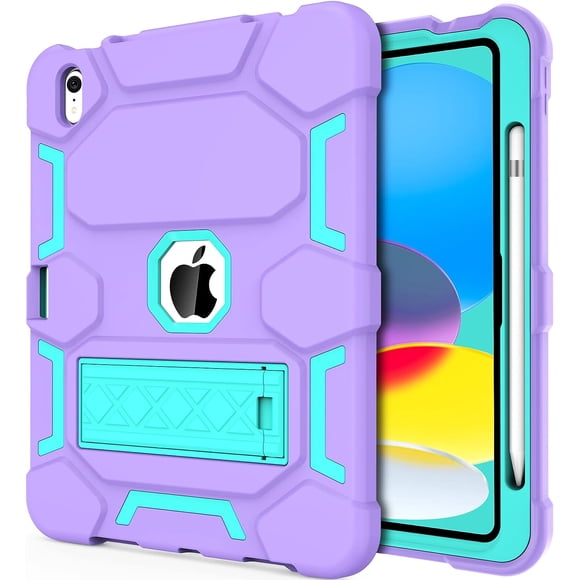 for New iPad 10th Generation Case 10.9 Inch 2022, iPad 10 Case with Kickstand & Pencil Holder, Heavy Duty