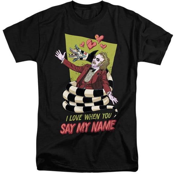 Beetlejuice Valentine Sandworm Unisex Adult Tall T Shirt (3X-Large) Black