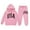 Pink, variant on Ediodpoh Kids Clothing Set Children Kids Boys and Girls Long Sleeve Letter Printed Lightweight Hoodie Sweatshirts and Long Pants Set Outfit Outfit for Girls Black 2-3 Years