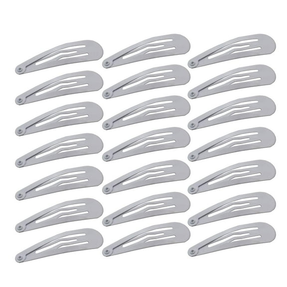 50 Pack of Snap Hair Clips Hair Barrettes for Kids, Girls and Women, 50 mm (White)