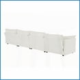 thumbnail image 2 of White 4-Seater Chenille Modular Sofa - Free Combination, Comfy for Living Room, 2 of 8