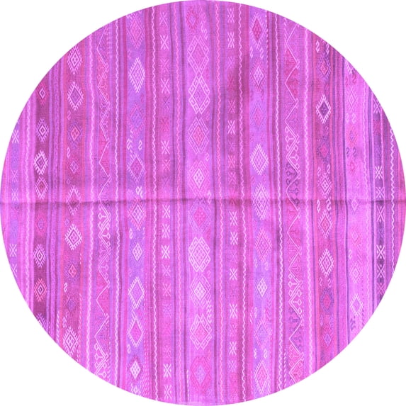 Ahgly Company Indoor Round Southwestern Purple Country Area Rugs, 3' Round