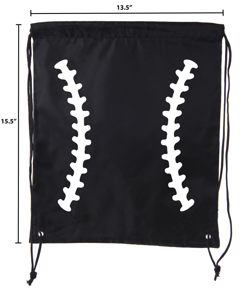 Mato & Hash Boys Drawstring Backpack Baseball Bags 1-10 Pack Bulk Options - image 2 of 4