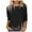 Black, variant on Womens Tops Long Sleeve Juniors Fashion Christmas Printing Loose T-shirt 3/4 Sleeves Blouse Round Neck Casual Tops