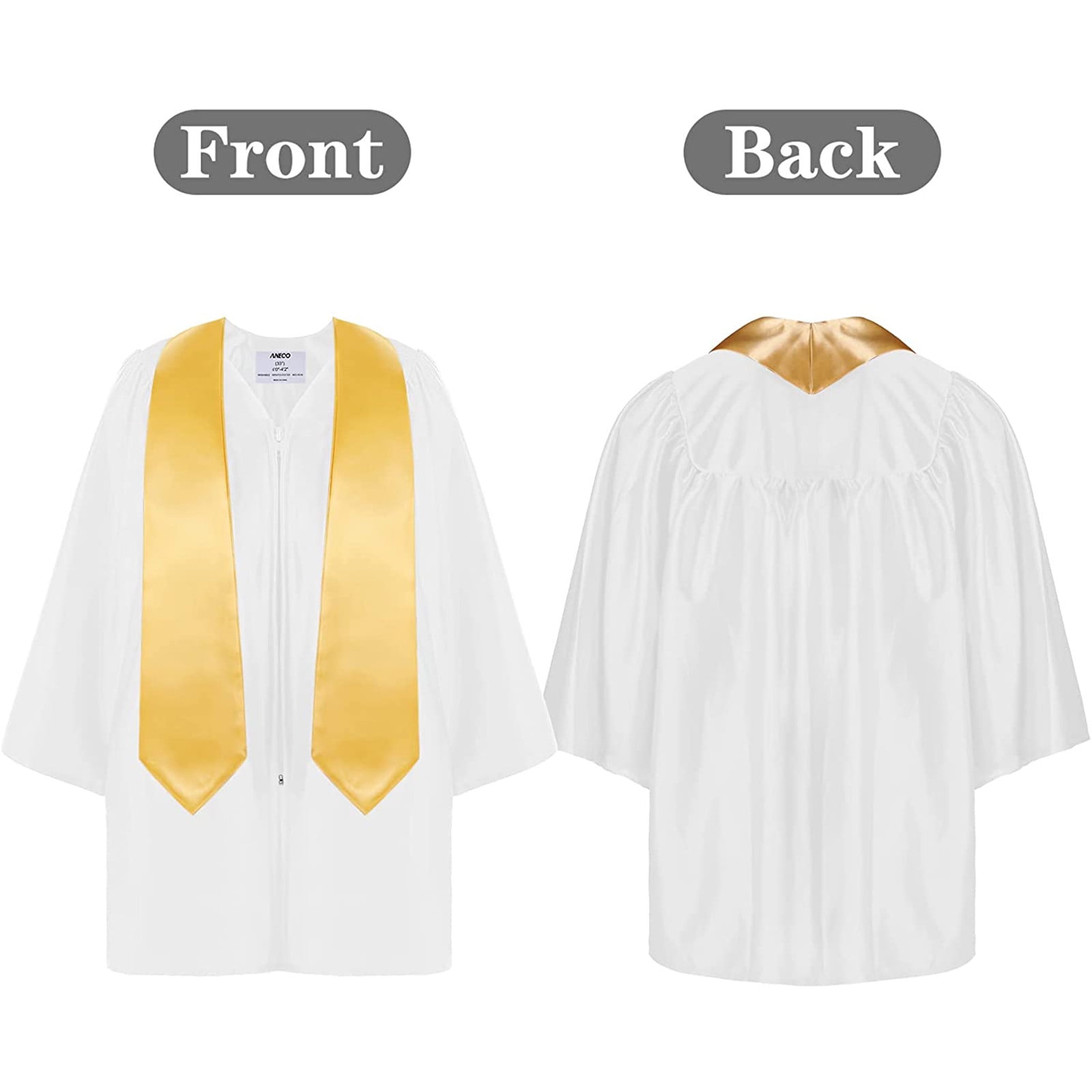 Girls Graduation Cap and Gown Graduation White Graduation Gown Class of 2026 Graduation Photography Outfit 11-14 Years