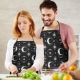 thumbnail image 5 of Black Moon Skull Pattern Apron-Garden Aprons for Women with Pockets-Cotton Linen Waterproof Kitchen Cooking Gardening Aprons Adjustable for Kitchen,Cooking,BBQ and Salon 33x27 Inch, 5 of 7
