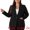 Black, variant on DARING DIVA Women's Plus Notched Lapel Long Sleeve Office Work Blazer Jacket 1X Khaki