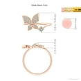 thumbnail image 4 of ANGARA Natural Diamond Butterfly Bypass Ring in 14K Rose Gold for Women (Size-3mm | Color-K | Clarity-I3) | April Birthstone, Birthday, Anniversary, Jewelry Gift for Women | Natural Diamond Ring, 4 of 9