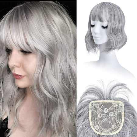 Hair Topper, Upgraded 12 Wiglets Hairpieces for Women with Thinning Hair 3 Clips in Wavy Hair Extensions Enhancer with bangs - Silver Grey with Brown Mixed HD50/60 | Walmart Canada Hair Topper, Upgraded 12 Wiglets Hairpieces for Women with Thinning Hair 3 Clips in Wavy Hair Extensions Enhancer with bangs - Silver Grey with Brown Mixed HD50/60 | Walmart Canada