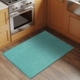 thumbnail image 3 of Vintage Teal Green Large Area Rugs for Bedroom Living Room, Soft Non Slip Carpet Bedside Rug, Farmhouse Retro Solid Color Linen Texture Rectangular Floor Cover Kitchen Accent Rug 2'x3' for Office, 3 of 9