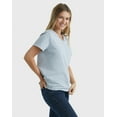 thumbnail image 6 of Hanes Essentials Women's Cotton V-Neck T-Shirt Light Steel XL, 6 of 10