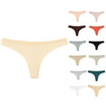 thumbnail image 1 of WRKEKC Culottes pour Femmes, String Taille Haute Couleur Unie Respirant Sans Couture Confortable Sans Ligne Visible Extensible, 1 of 4
