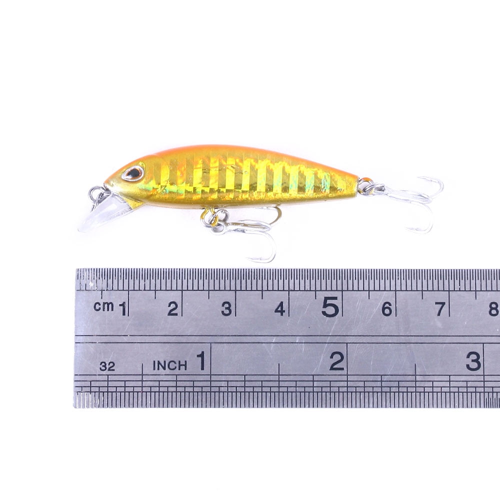 HENGJIA Fishing Lures Hard Bait Minnow VIB Lure with Treble Hook Life-Like Swimbait Fishing Bait Popper Crankbait Sinking Lure for Trout Bass Walleye Redfish, 6PCS