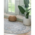 thumbnail image 4 of Rugs.com Charlotte Collection Rug – 5' x 8' Oval Light Blue Low-Pile Rug Perfect For Living Rooms, Large Dining Rooms, Open Floorplans, 4 of 9