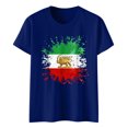 thumbnail image 1 of Tops de Cuello Alto para las Mujeres Amante Impreso Cuello Redondo Manga Corta Camiseta Casual, Blusa Diaria de Estiramiento Suave, 1 of 5