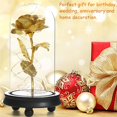 thumbnail image 4 of Base De Madera De Cúpula De Cristal De Rosa Roja Para Regalos De San Valentín Lámparas De Rosa Led Navidad Minnieouse HA020725-00, 4 of 7