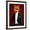 Brown Frame, variant on Art.com Fox in Evening Suit Portrait Stretched Canvas Print Wall Art by Fab Funky, 12" x 16"
