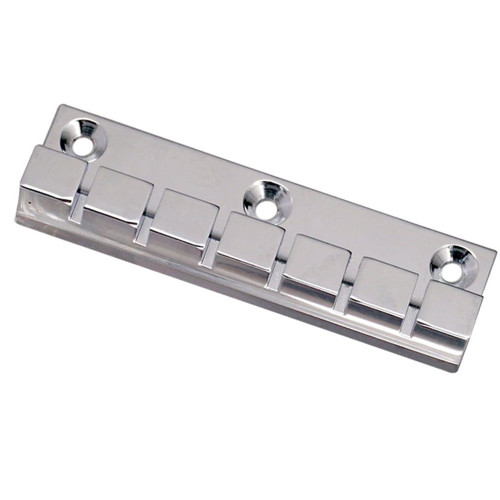 Dualoai 2 Pieces Silver Electric Guitar String Bridge for 6 String&12 String Guitar