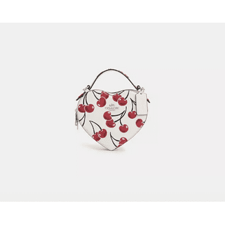 Coach (CF327) Mini Lillie Magenta Jumbo Floral Leather Carryall