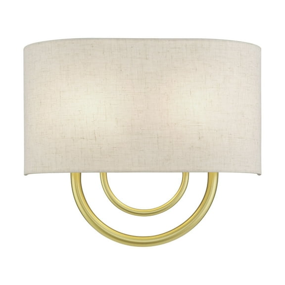 60272-33 Livex Lighting Stratton - 2 Light ADA Wall Sconce-11 Inches Tall and 13 Inches Wide-Soft Gold Finish