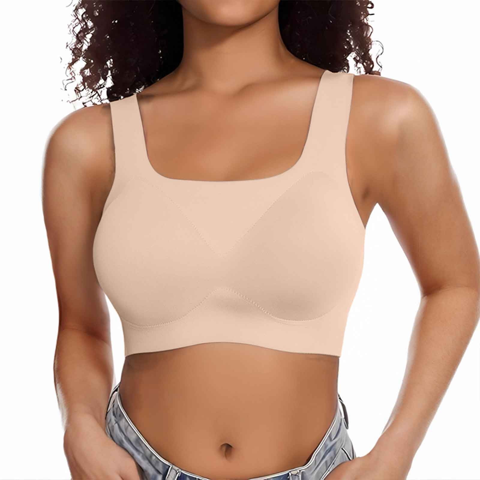 OSFVNOXV Lace Bralette for Women Large Busted Seamless Soft Comfy Breathable Workout Gym Jogging Running Bras ,M-4XL