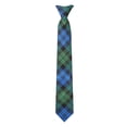 thumbnail image 3 of Jacob Alexander Boys' Royal Tartans Plaid Black Watch 14-inch Clip-On Neck Tie - Blue Green, 3 of 7