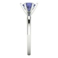 thumbnail image 3 of Solitaire Engagement Ring for Women - 1ct Simulated Tanzanite in 14K White Gold Promise Ring, 3 of 6