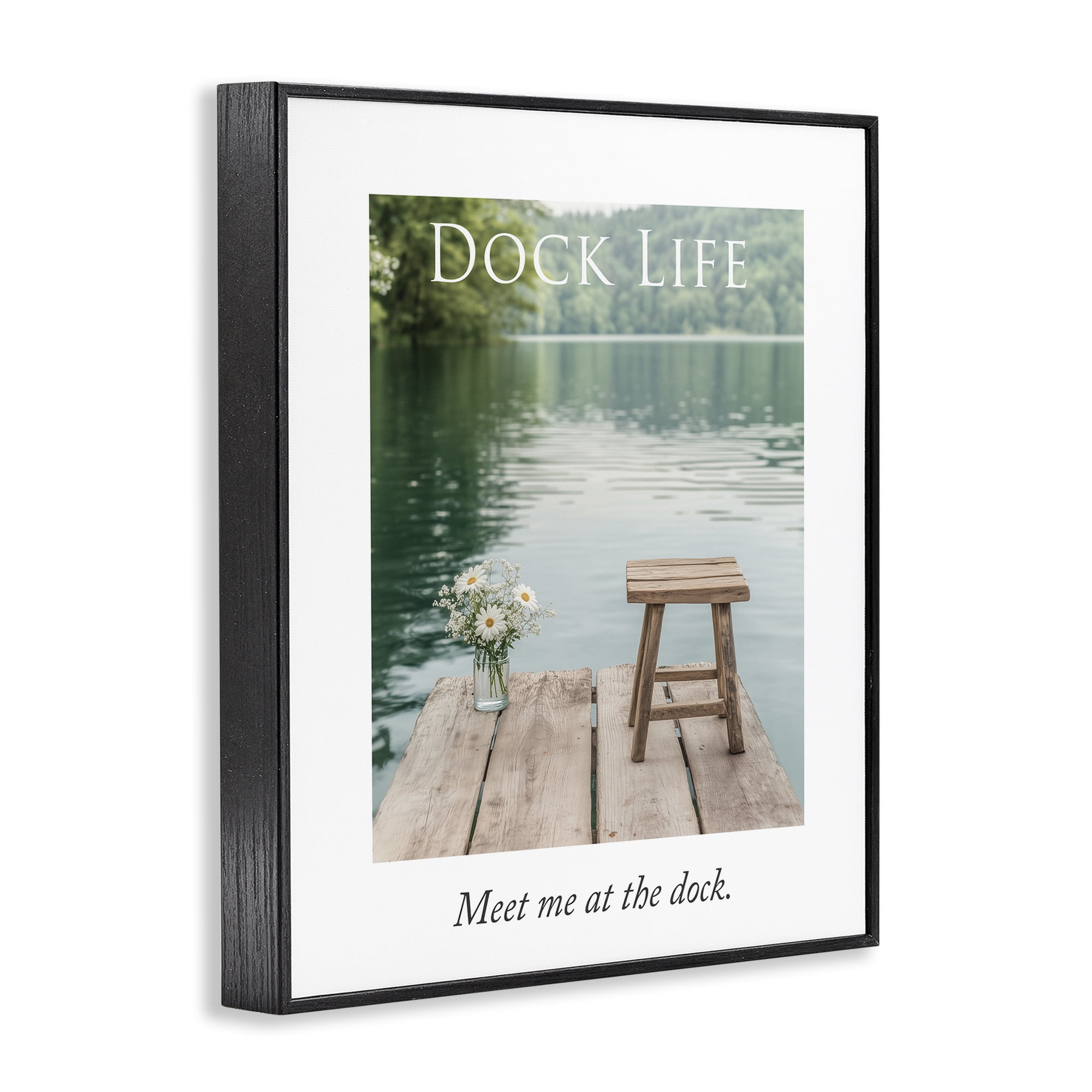 Stupell Industries Dock Life Calming Scenery Black Framed Giclee Art, design by A Barefoot Stylist
