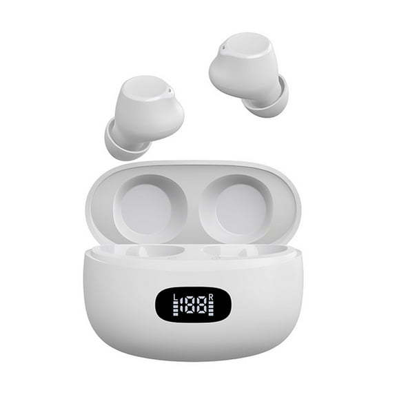 Earphone wireless, Hwkond Bluetooth Headphones 5.1 Wireless Earbuds Breathing Lamp Noise Reduction Bass Sports Earphones Microphone Stereo Headset, White, Up To 60% Off