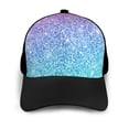 thumbnail image 3 of Yiaed Multicolor Glitter Print Baseball Cap Dad Hat Polo Style Plain Blank Adjustable Size, 3 of 5