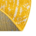 thumbnail image 7 of Unique Loom Lennon Collection Area Rug - Zal (10' Round Yellow/Ivory), 7 of 7