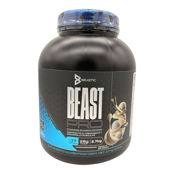 Beastic Beast Pro 2.7 kg Vainilla Ice Cream | Proteína Hidrolizada para Desarrollo Muscular y Recuperación