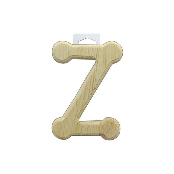 Multicraft Wood Letter Bevel Cut 6" Natural Z