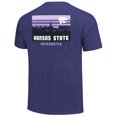 thumbnail image 3 of Men's Purple Kansas State Wildcats Striped Campus Skyline T-Shirt, 3 of 3