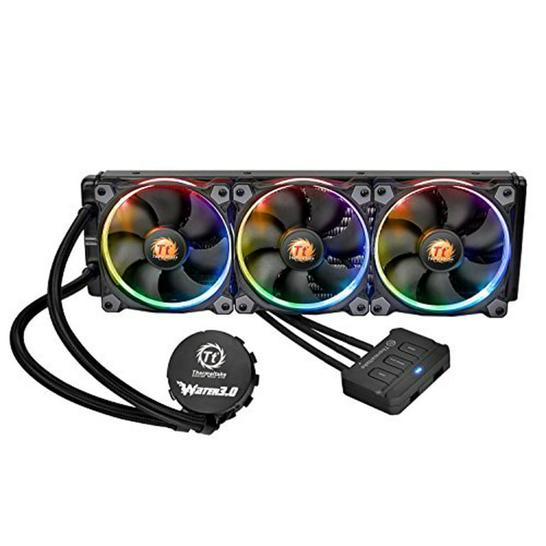 Thermaltake WATER Triple Riing RGB High Static Pressure Fans 360 AIO Water Cooling System CPU Cooler CL-W108-PL12SW- - Walmart.com