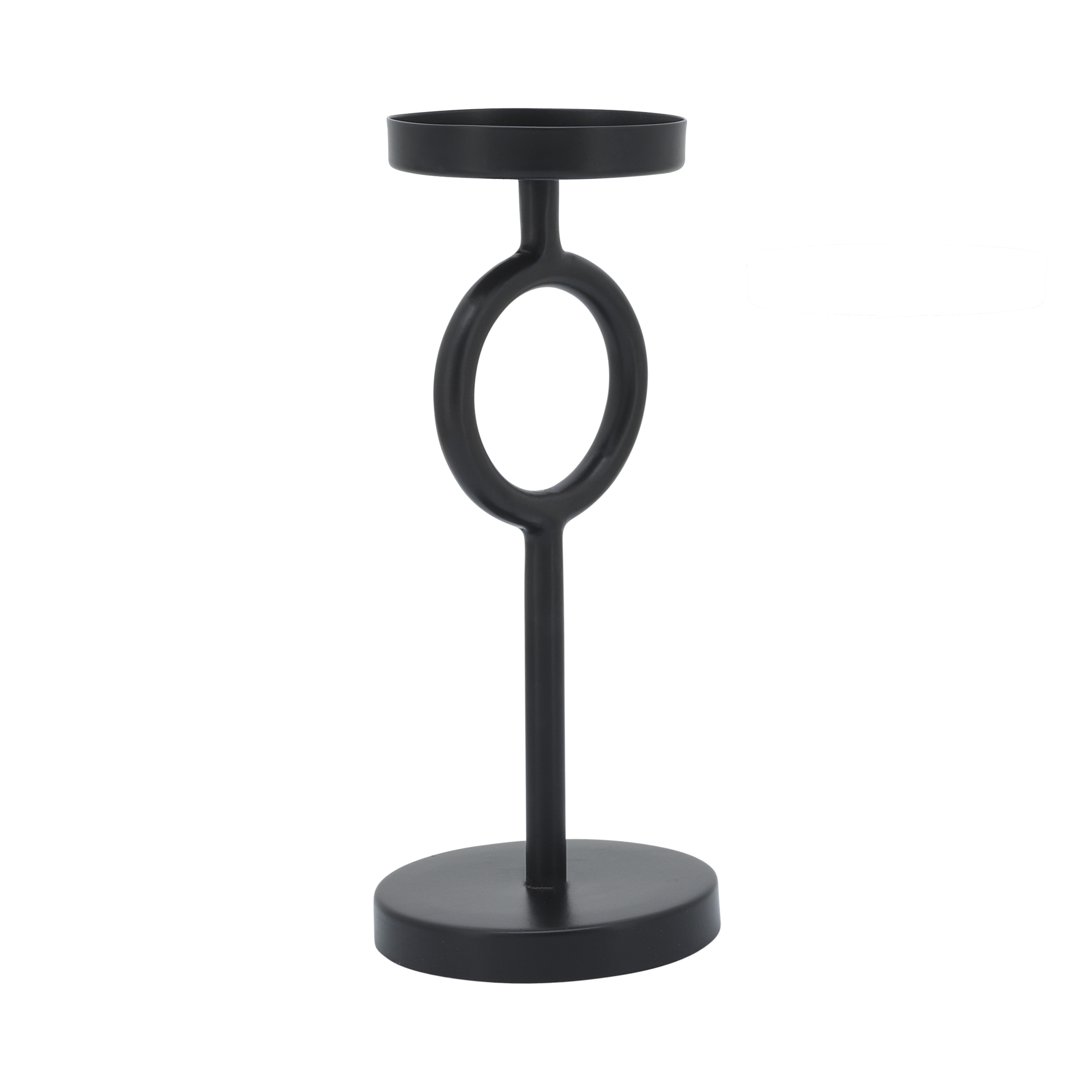 Sagebrook Home Metal, 10"h Ring Candle Holder, Black