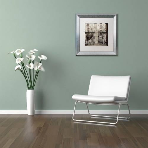 Trademark Fine Art "Avignon II" Canvas Art by Alan Blaustein, White Matte, Silver Frame