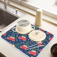 thumbnail image 6 of Ryvnso Christmas Tree on Car Dish Drying Mat for Kitchen Countertop 18x24 Large Dish Pad Drainer Rack Dish Sink Mats, 6 of 7