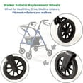 HEALTHLINE Wheels for Walker Rollator, 6 inch Casters Replacement