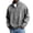 Gray, variant on Mens 1/4 Zip Pullover Denim Stand Collar Pullover Long Sleeve Quarter-Zip Shirts Vintage Distressed Loose Casual Work T-Shirts,Dark Green 2XL