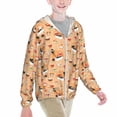 thumbnail image 2 of Xecao Funny Sushi Print Fishing Shirts for teenager Long Sleeve UV Sun Protection Hoodie with Zipper Outdoor Hiking Shirts-Small, 2 of 7