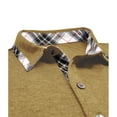 thumbnail image 7 of Mens T-shirts Men's Shirt Casual Long Sleeve Classic Plaid Button Tees With Pockets Mens Short Sleeved Tees Yoga Fit Ling Sleeve T Shirt Tops Men Work Casual Lady Athletic Wear Medium Yellow XL, 7 of 7