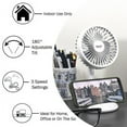 thumbnail image 2 of Comfort Zone 4” Rechargeable Fan with Wireless Charger - USB Chargeable Lithium Battery, Adjustable Tilt - Powerful & Portable, Cooling & Charging, White, 2 of 6